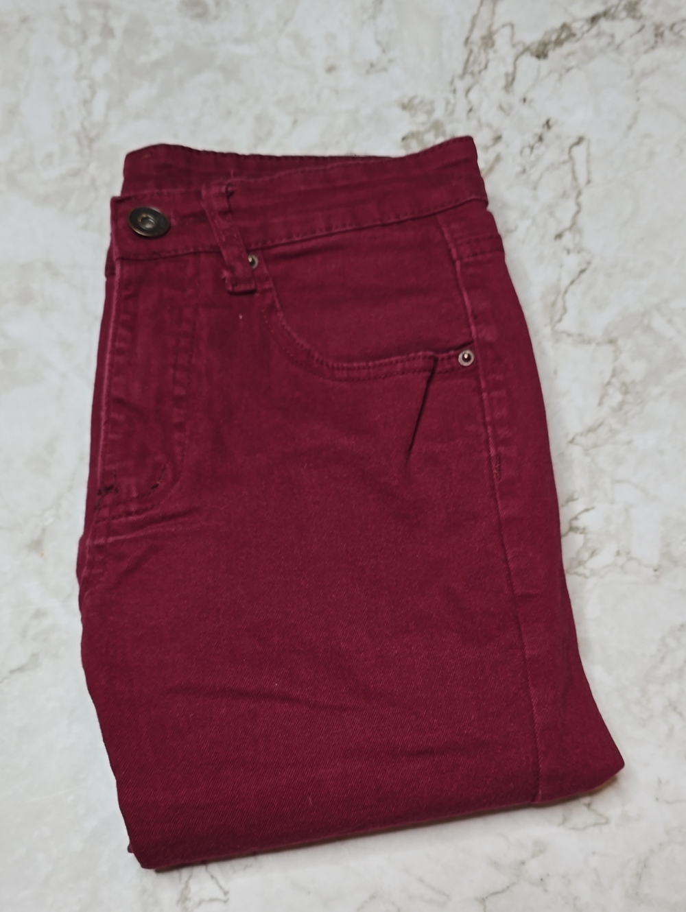 Wulful Men's Jeans, Burgundy